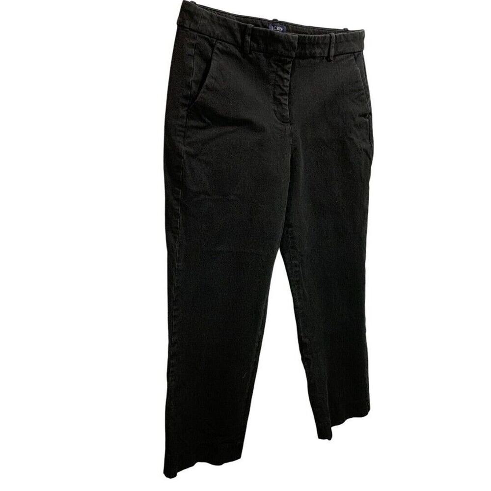 Size 10 J.Crew Womens Black Kallie Pants Straight Leg Crop Style BO899 - Picture 3 of 8